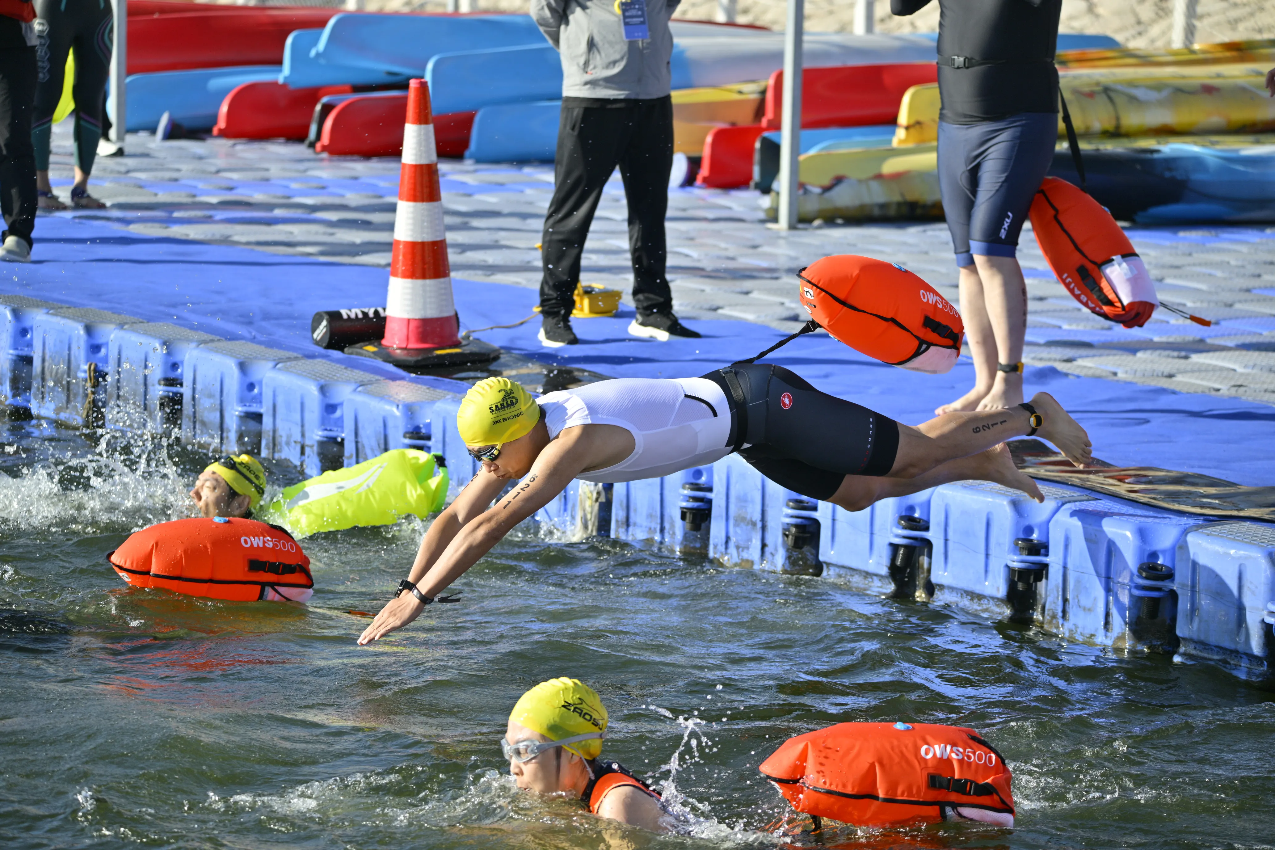 Jump into the water